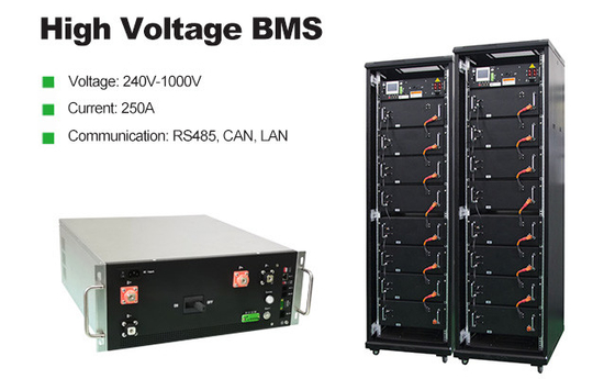Système de gestion de la batterie GCE haute tension BMS pour le groupe de batteries lLFP/NMC/LTO 250A 4U pour le système de stockage d'énergie