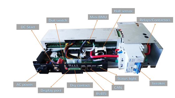 GCE BMS haute tension AC/DC double alimentation en batterie au lithium avec maître et esclave tout en un BMS