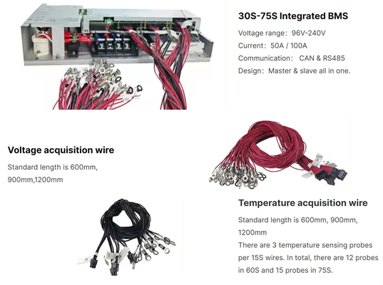 Système de gestion intégré de la batterie BMS GCE 75S 240V 100A BMS Compatable avec l'onduleur GOODWE SOFAR GROWATT DEYE