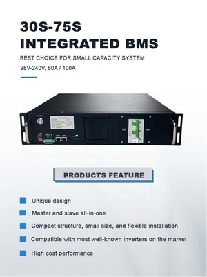 BMS haute tension 75S 240V 50A BMS intégré avec fonction parallèle pour batterie au lithium solution d'alimentation pour BESS