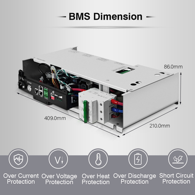GCE 60S 192V 50A BMS intégré BMS à batterie au lithium de protection avec relais pour les ups et système de stockage d'énergie solaire