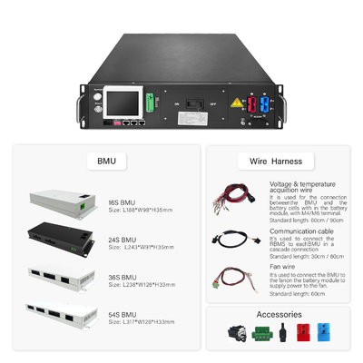 GCE 512V 160S 100A BMS au lithium Surveillance en temps réel Durée de vie prolongée de la batterie